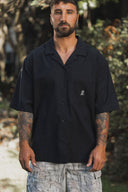 Short Sleeve Initial Shirt - Black