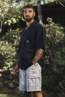 Short Sleeve Initial Shirt - Black