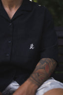 Short Sleeve Initial Shirt - Black